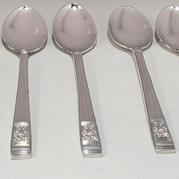 Vintage Tea Spoons Thomas Turner & Co “Pedigree Plate ” Windsor Pattern, England - Picture 7 of 13